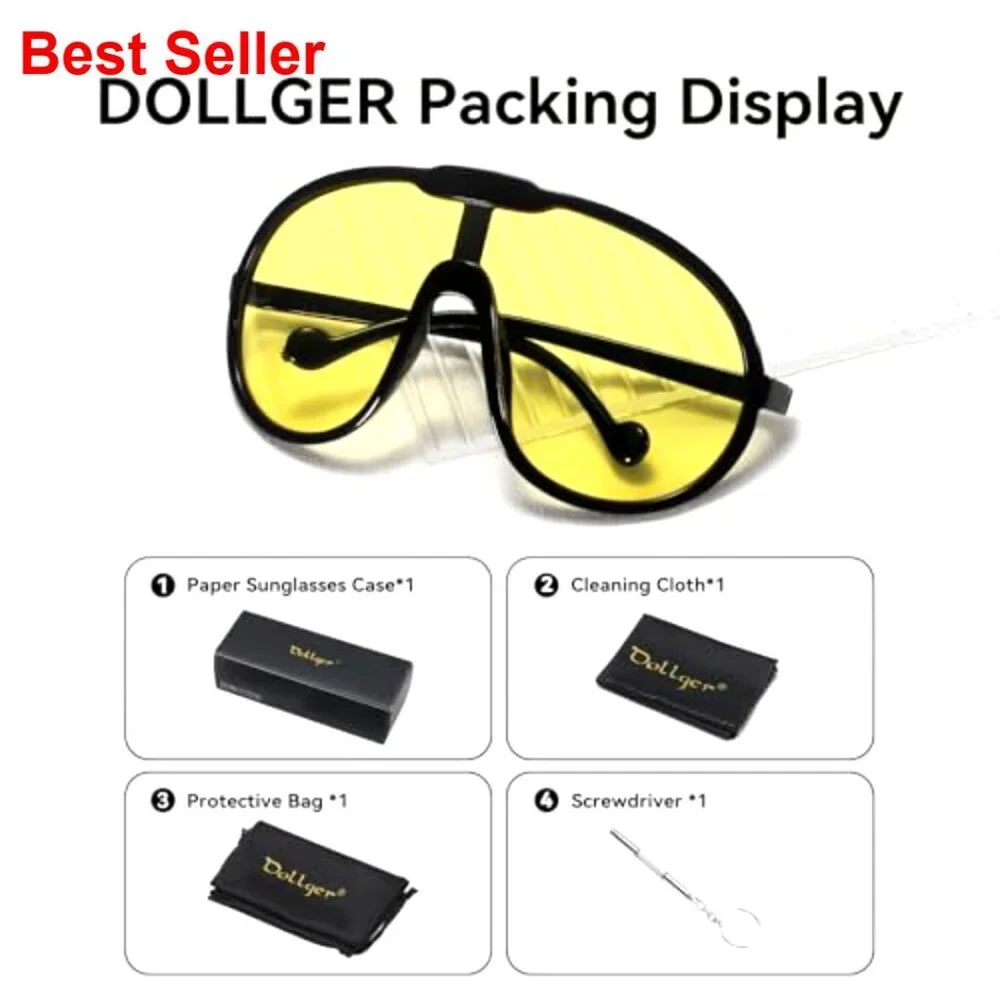 Oversized One Piece Sunglasses UV400 Shield Goggles Unisex Fashion